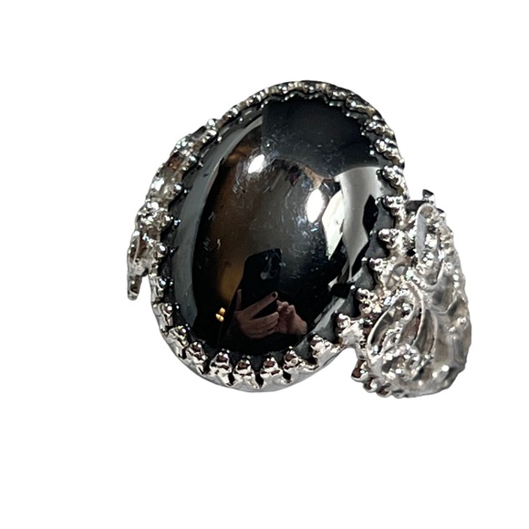 VINTAGE 1950s Faux gemstone & silver Ring JUDY LEE Label NEVER WORN Adjustable - Picture 16 of 16